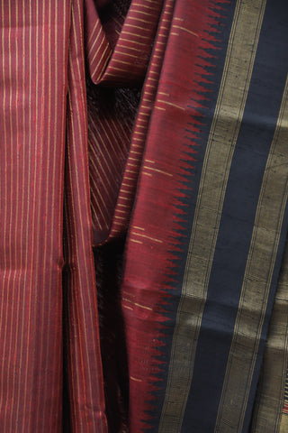 Maroon Raw Silk Saree - SRMRSS630