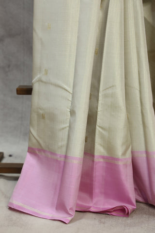 Off-White Kanjeevaram Silk Saree - SROWKSS516