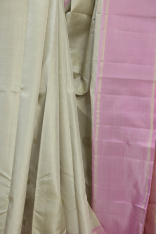 Off-White Kanjeevaram Silk Saree - SROWKSS516