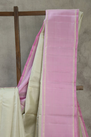 Off-White Kanjeevaram Silk Saree - SROWKSS516