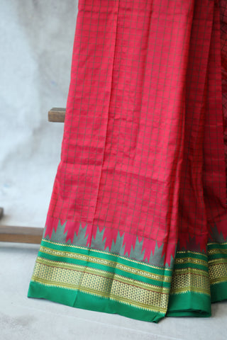 Red Silk Ilkal Saree - SRRSIS124