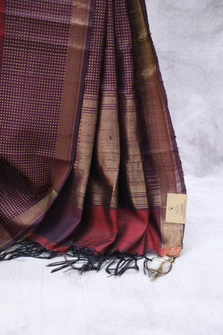 Maroon Silk Saree - SRGRSS639