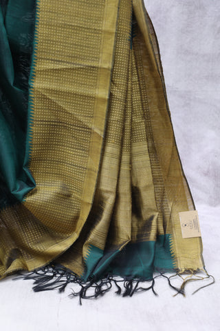 Dark Green Silk Saree - SRDGRSS640