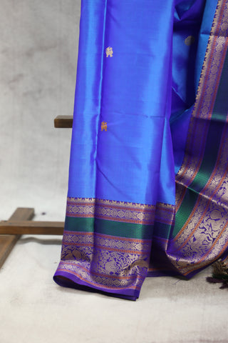 Blue Kanjeevaram Silk Saree - SRBKSS515