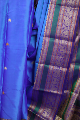 Blue Kanjeevaram Silk Saree - SRBKSS515