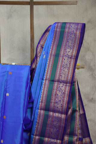 Blue Kanjeevaram Silk Saree - SRBKSS515