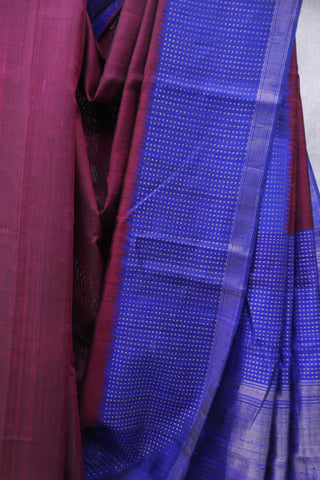 Magenta Raw Silk Saree - SRMRSS641