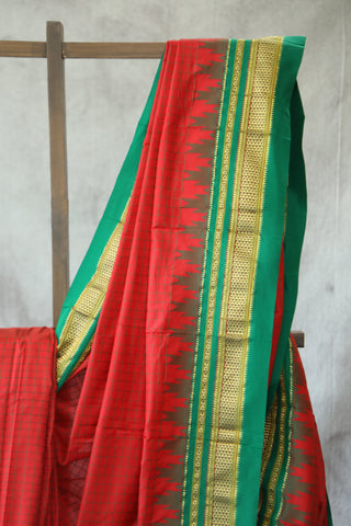 Red Silk Ilkal Saree - SRRSIS128