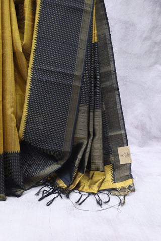 Mustard Yellow  Silk Saree - SRMYRSS638