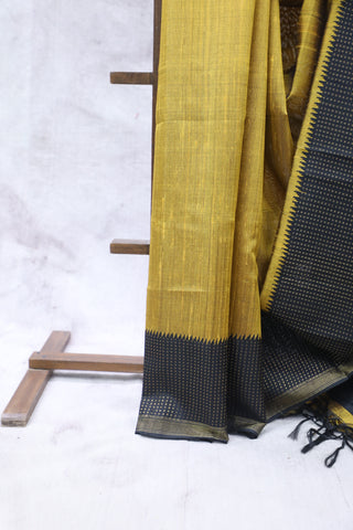 Mustard Yellow  Silk Saree - SRMYRSS638