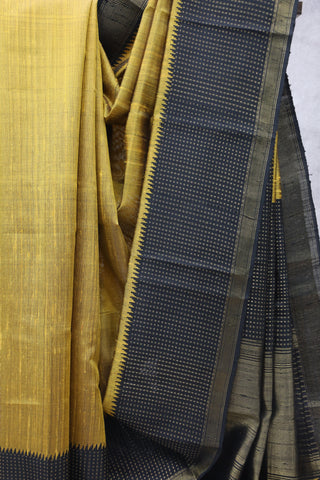 Mustard Yellow  Silk Saree - SRMYRSS638