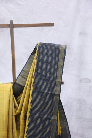 Mustard Yellow  Silk Saree - SRMYRSS638