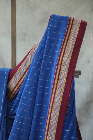 Blue Cotton Ilkal Saree -SRBCIS395