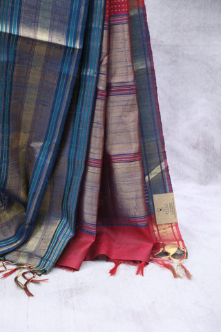 Maroon Silk Saree - SRMRSS636