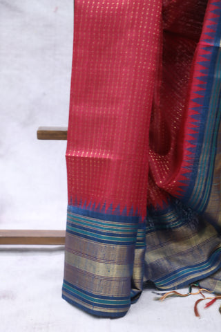 Maroon Silk Saree - SRMRSS636