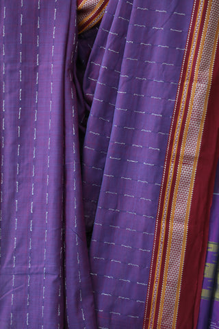 Purple Cotton Ilkal Saree -SRPCIS394