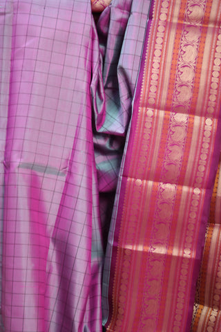 Two Tone Purple Kanjeevaram Silk Saree - SRTTPKKSS552