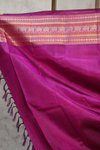 Two Tone Purple Kanjeevaram Silk Saree - SRTTPKKSS552