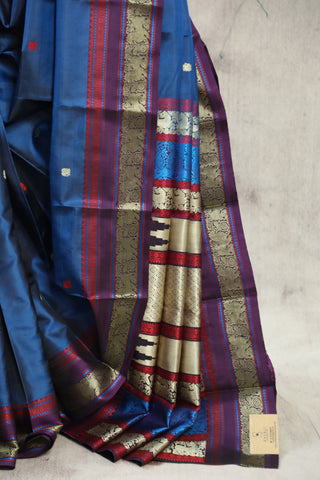 Peacock Blue Kanjeevaram Silk Saree - SRPBKSS531