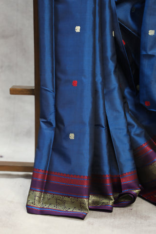 Peacock Blue Kanjeevaram Silk Saree - SRPBKSS531