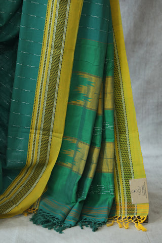 Green Cotton Ilkal Saree -SRGCIS392