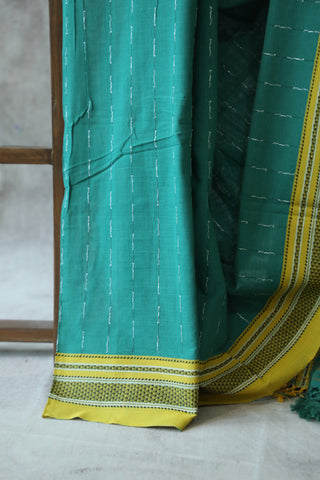 Green Cotton Ilkal Saree -SRGCIS392