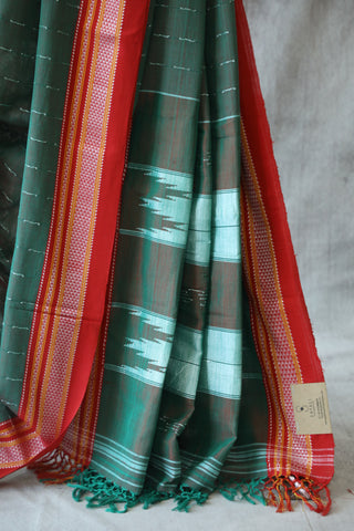 Green Cotton Ilkal Saree -SRGCIS390