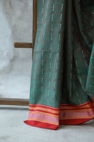 Green Cotton Ilkal Saree -SRGCIS390