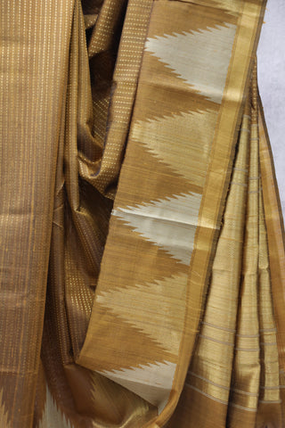 Mustard Yellow Raw Silk Saree - SRMYRSS654