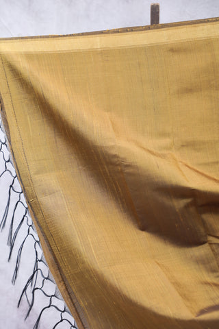 Mustard Yellow Raw Silk Saree - SRMYRSS654