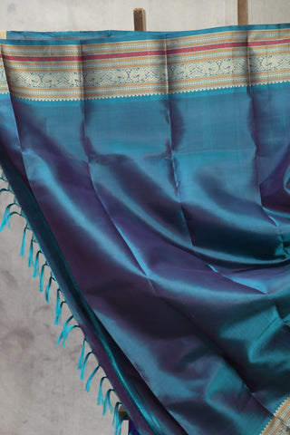 Dark Blue Kanjeevaram Silk Saree - SRBKSS550