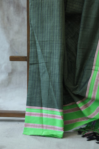 Green Cotton Ilkal Saree -SRGCIS399