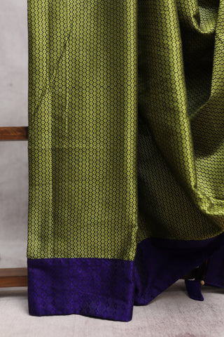 Lime Green Signature Khun Saree - SRLGSKS36