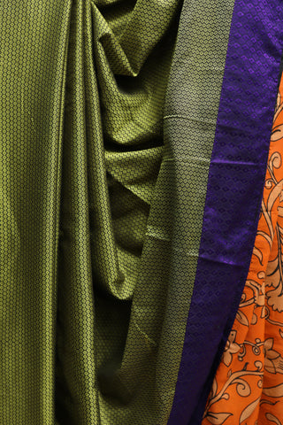 Lime Green Signature Khun Saree - SRLGSKS36