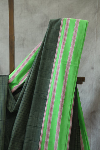 Green Cotton Ilkal Saree -SRGCIS399