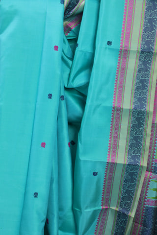 Turquoise Kanjeevaram Silk Saree - SRTKSS532