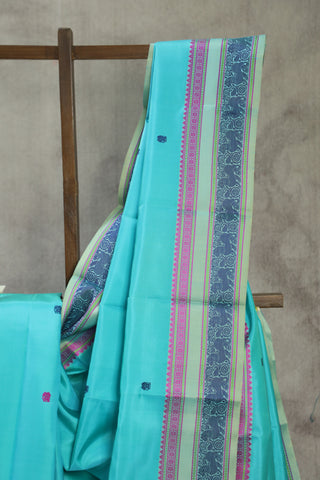 Turquoise Kanjeevaram Silk Saree - SRTKSS532