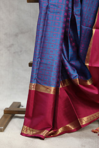 Blue Kanjeevaram Silk Saree - SRBKSS526