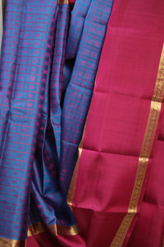 Blue Kanjeevaram Silk Saree - SRBKSS526