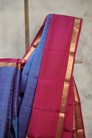 Blue Kanjeevaram Silk Saree - SRBKSS526