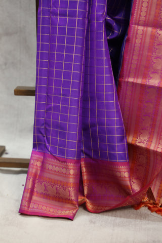 Blue Kanjeevaram Silk Saree - SRBKSS528