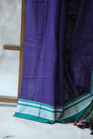 Dark Violet Cotton Ilkal Saree -SRDVCIS382