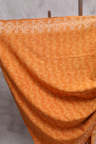 Orange HBP Cotton Saree-SROCS1071