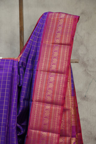 Blue Kanjeevaram Silk Saree - SRBKSS528