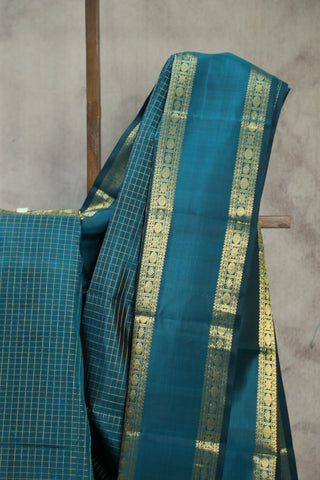 Turquoise Kanjeevaram Silk Saree - SRTKSS524