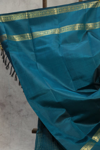 Turquoise Kanjeevaram Silk Saree - SRTKSS524