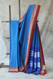 Blue Cotton Ilkal Saree -SRBCIS386