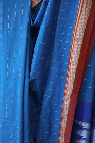 Blue Cotton Ilkal Saree -SRBCIS386