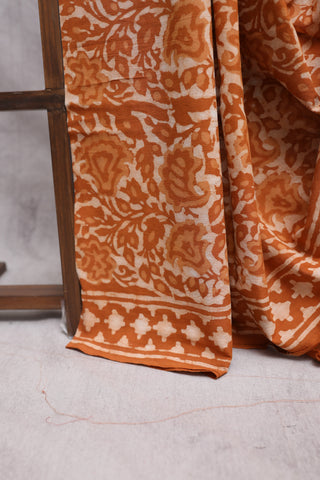 Orange HBP Cotton Saree-SRBCS1094