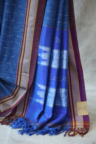 Blue Cotton Ilkal Saree -SRBCIS387